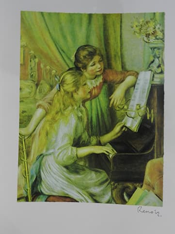 נגינה בפסנתר מאת פייר-אוגוסט רנואר - ליטוגרפיות | גלריה רעות