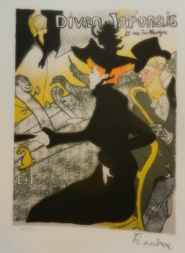 מאדם בשחור מאת אנרי דה טולוז-לוטרק - ליטוגרפיות | גלריה רעות