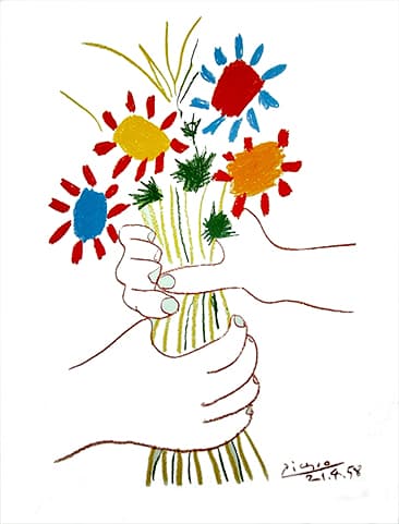 זר פרחים מאת פיקסו - ליטוגרפיות | גלריה רעות