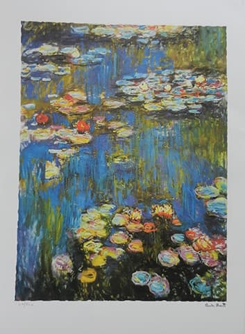 פרחי מים מאת קלוד מונה - ליטוגרפיות | גלריה רעות