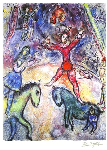 קרקס מאת מארק שאגאל - ליטוגרפיות | גלריה רעות