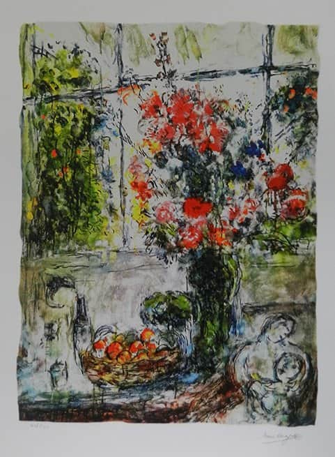 וזת פרחים מאת מארק שאגאל - ליטוגרפיות | גלריה רעות