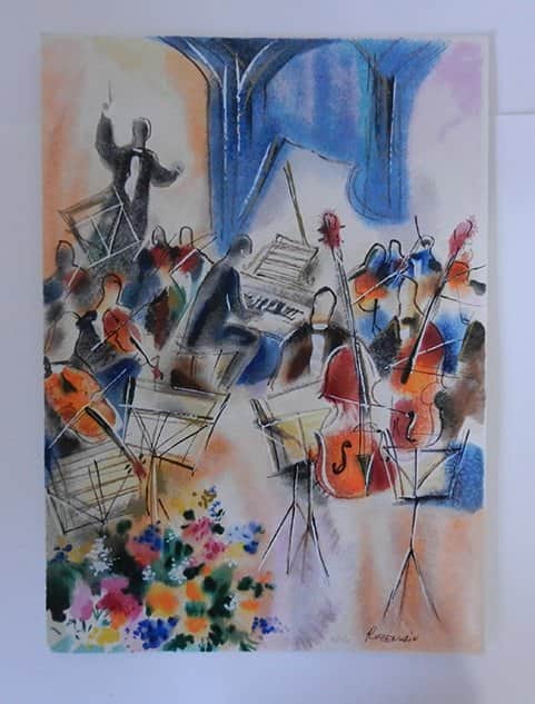 כלי מיתר מאת מיכאל רוזנווין - ליטוגרפיות | גלריה רעות