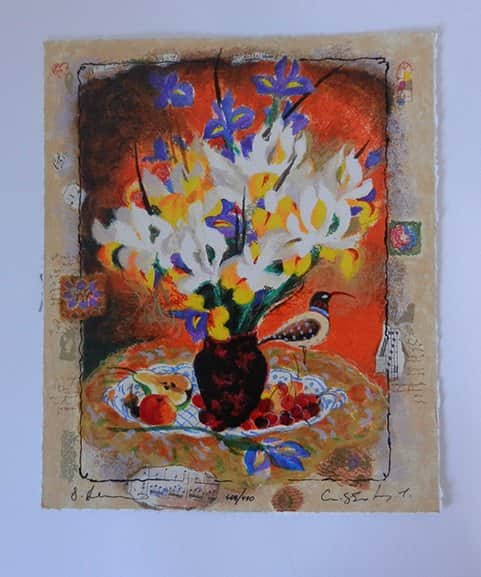 צבעוני ופירות מאת אלכס וטינה ויסוצקי - ליטוגרפיות | גלריה רעות