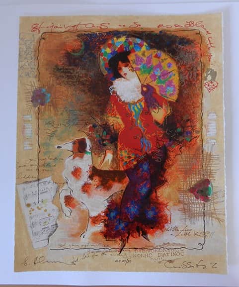 אישה וכלב מאת אלכס וטינה ויסוצקי - ליטוגרפיות | גלריה רעות