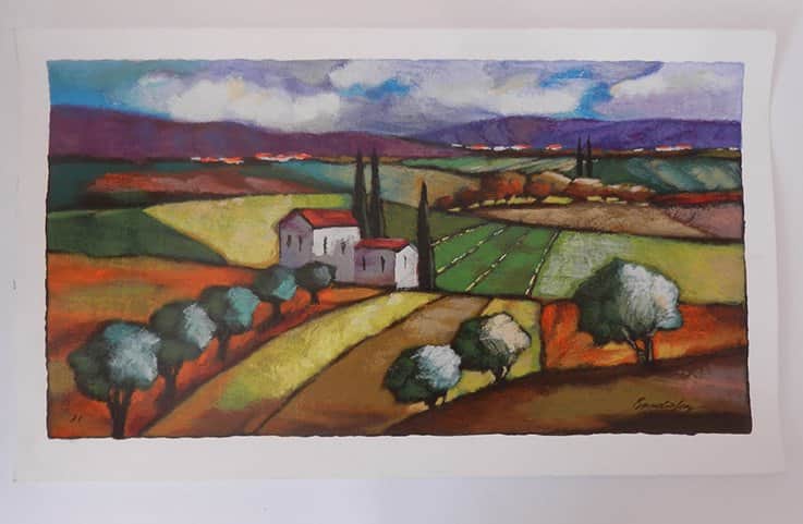 שלווה בכרמים מאת סלבה ברודינסקי - ליטוגרפיות | גלריה רעות