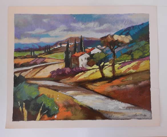 שביל הכפר הצבעוני מאת סלבה ברודינסקי - ליטוגרפיות | גלריה רעות