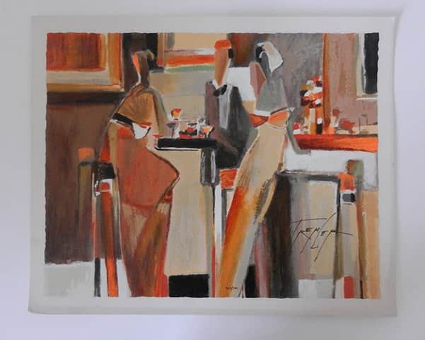 שיחה על קפה מאת יורי טרמבלר - ליטוגרפיות | גלריה רעות