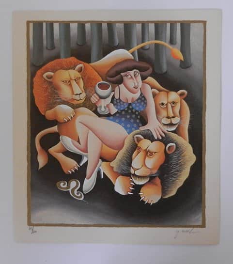 מזל אריה מאת יובל מלר - ליטוגרפיות | גלריה רעות