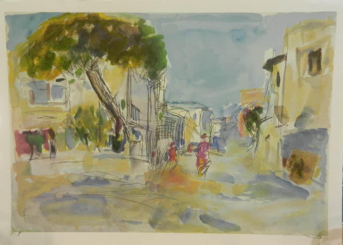 נוף ובתים מאת יהושוע פרונט - ליטוגרפיות | גלריה רעות