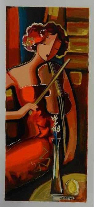 הכינור מאת מיכאל קרזנר - ליטוגרפיות | גלריה רעות