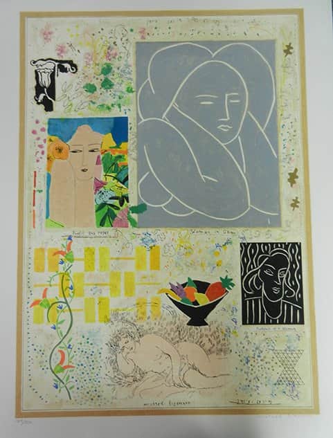 קולאז דמויות מאת מיכאל אייזמן - ליטוגרפיות | גלריה רעות