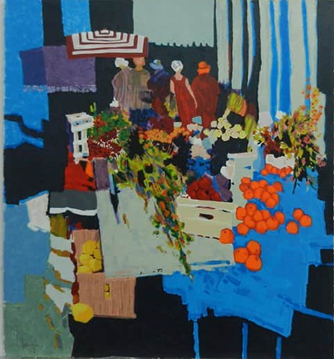 שוק פרחים מאת קלוד פושה - ליטוגרפיות | גלריה רעות