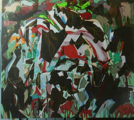 קולאג סוסים מאת דורית נובה - ליטוגרפיות | גלריה רעות