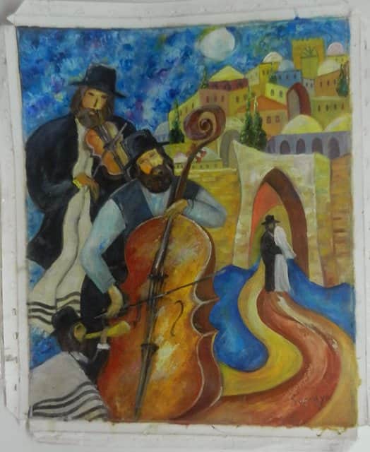 נגנים בירושליים מאת רומיה - ליטוגרפיות | גלריה רעות