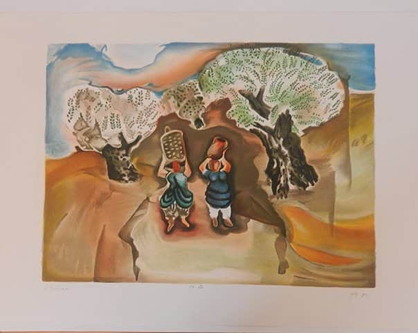 מסיקות זיתים מאת נחום גוטמן - ליטוגרפיות | גלריה רעות