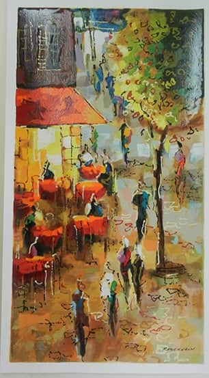בית קפה מאת מיכאל רוזנווין - ליטוגרפיות | גלריה רעות