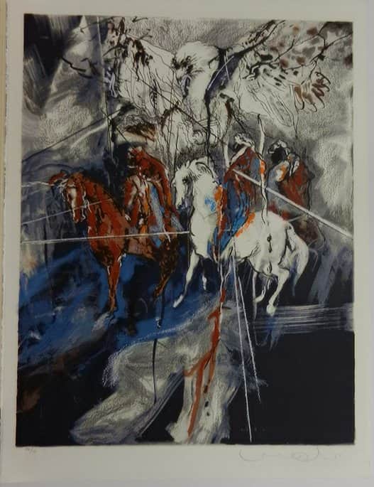 סוסים מאת אורי ליפשיץ - ליטוגרפיות | גלריה רעות
