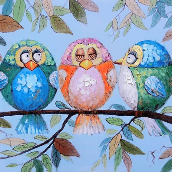 תנשמות בצבע 2 מאת הדפסה על קנבס - הדפסות על קנבס | גלריה רעות