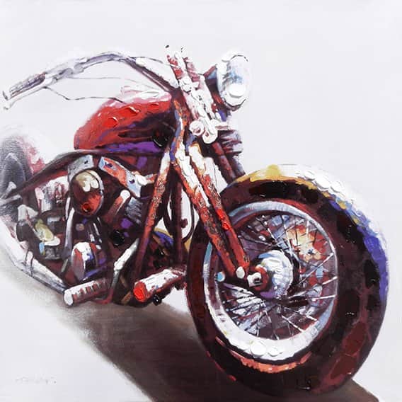 אופנוע מאת הדפסה על קנבס - הדפסות על קנבס | גלריה רעות