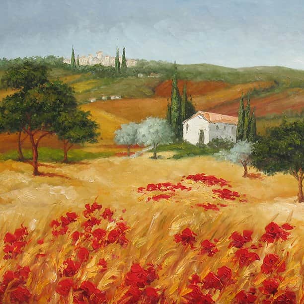 בית ושדה מאת הדפסה על קנבס - הדפסות על קנבס | גלריה רעות