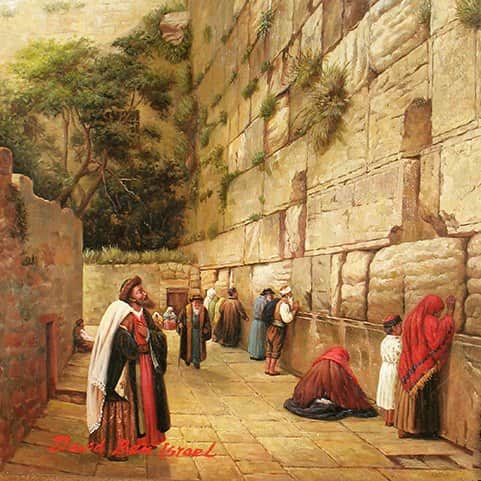 הכותל פעם מאת הדפסה על קנבס - הדפסות על קנבס | גלריה רעות