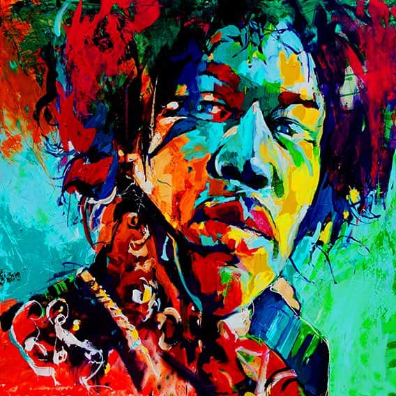 גימי הנדריקס מאת הדפסה על קנבס - הדפסות על קנבס | גלריה רעות