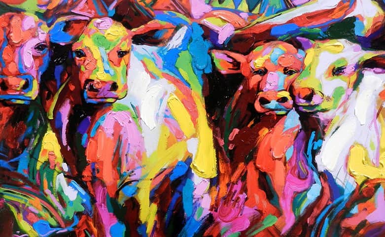 פרות מאת הדפסה על קנבס - הדפסות על קנבס | גלריה רעות